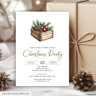 Elegant Bohemian Earthy Botanical Christmas Invite