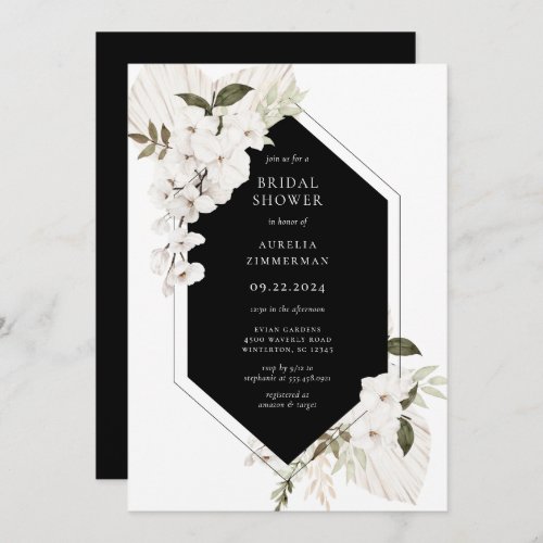 Elegant Bohemian Floral Bridal Shower Invitation