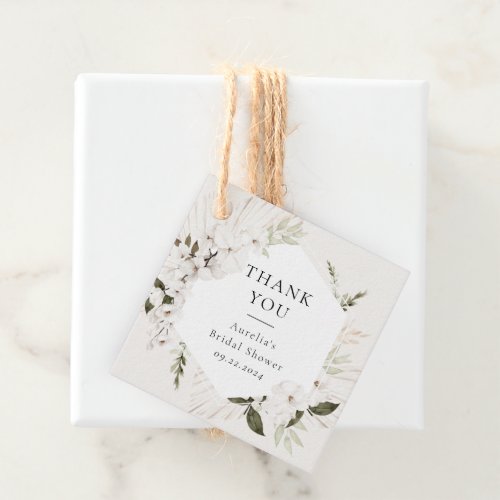 Elegant Bohemian Floral Favor Tags