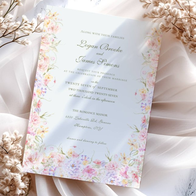 Elegant Bohemian Garden Wedding Invitation (Creator Uploaded)