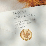 Elegant Bohemian Minimalist Wedding Return Address Self-inking Stamp<br><div class="desc">These elegant return address stamps feature your names in chic serif capitals with "and" in a casual handwriting script. Below, your return address or contact information is printed in lowercase italics. All the text is aligned to the left for easy stamping and a formal feel. As this design features two...</div>