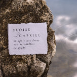 Elegant Bohemian Minimalist Wedding Return Address Self-inking Stamp<br><div class="desc">These elegant return address stamps feature your names in chic serif capitals with "and" in a casual handwriting script. Below, your return address or contact information is printed in lowercase italics. All the text is aligned to the left for easy stamping and a formal feel. As this design features two...</div>