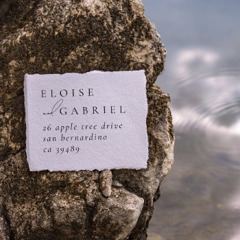 Elegant Bohemian Minimalist Wedding Return Address Self-inking Stamp by Cali_Graphics at Zazzle