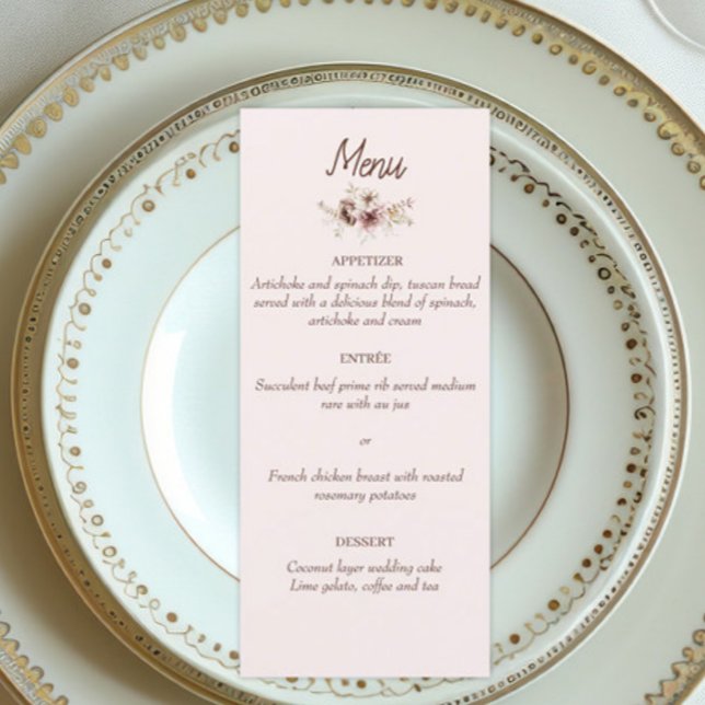 Elegant Bohemian Wedding Menu (Creator Uploaded)