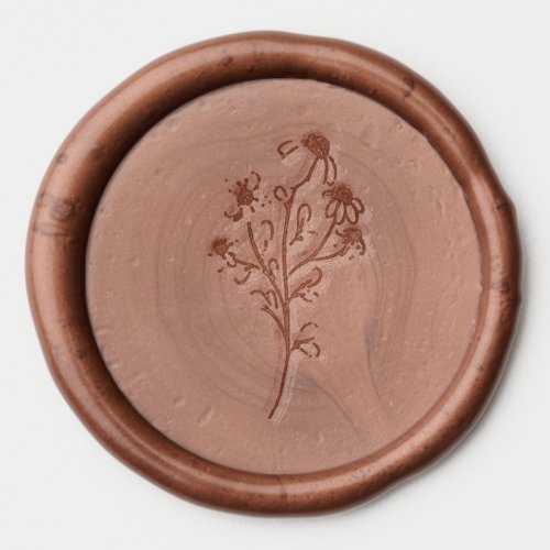 Elegant Bohemian Wildflowers Bridal Shower Wax Seal Sticker