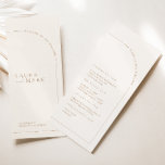 Elegant Boho Arch Minimalist Wedding Program<br><div class="desc">Designed to coordinate with for the «Arches Minimalist» Wedding Invitation Collection. To change details,  click «Details». To move the text or change the size,  font,  or color,  click «Edit using Design Tool». View the collection link on this page to see all of the matching items in this beautiful design.</div>