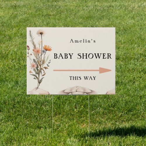 Elegant Boho Baby Shower Sign