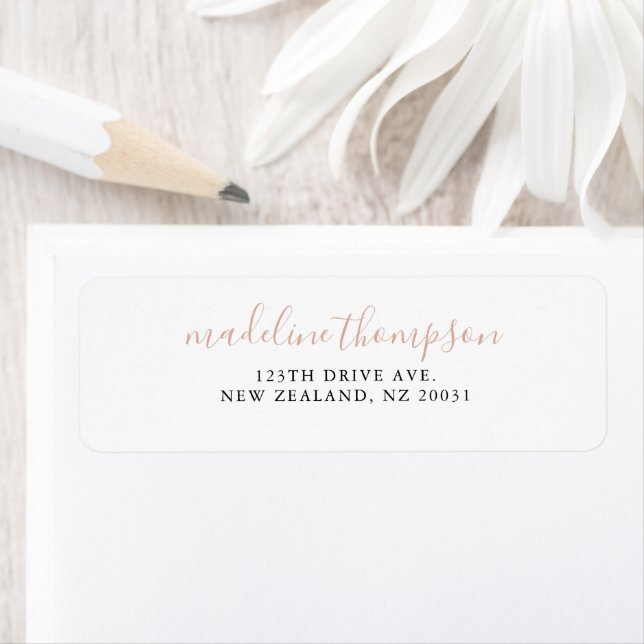 Elegant Boho Beige Calligraphy Script Label (Insitu)