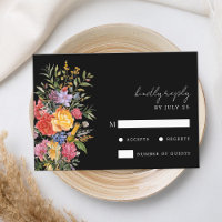 Elegant Boho Black Dutch Floral Wedding