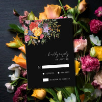 Elegant Boho Black Dutch Floral Wedding