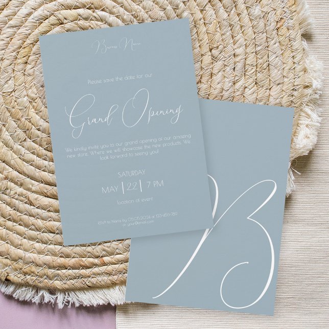 Elegant boho blue versatile feminine event  invitation (Creator Uploaded)