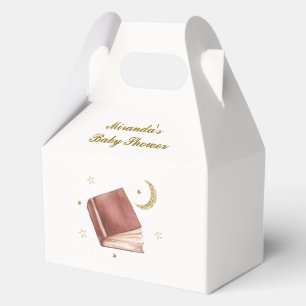Elegant Boho Book Moon Star Baby Shower Favor Boxes