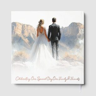 Elegant Boho Botanical Custom Monogram Wedding  Foil Guest Book