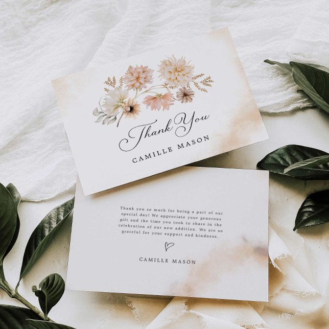 Elegant Boho Botanical Thank You card (Creator Uploaded)