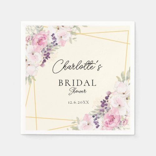 Elegant Boho Bridal Shower  Napkins