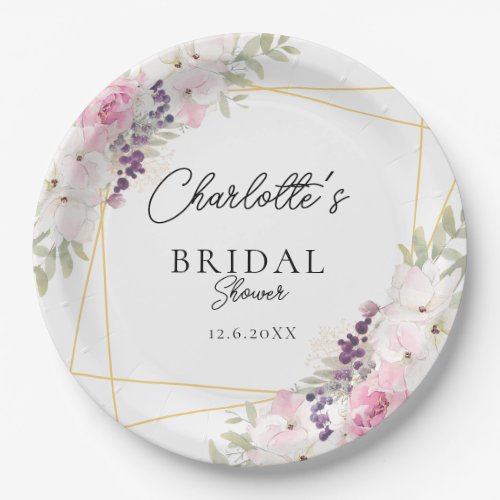 Elegant Boho Bridal Shower  Paper Plates