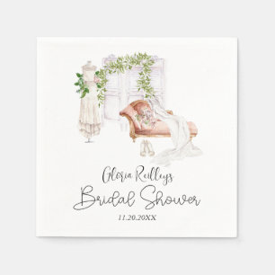 Elegant Boho Bride's Room Bridal Shower Napkins