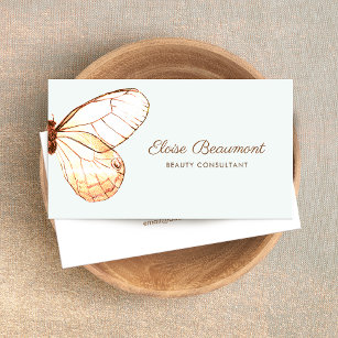 Elegant Boho Butterfly Nature Business Card
