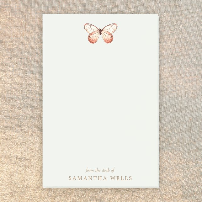 Elegant Boho Butterfly Personalized  Post-it Notes (Creator Uploaded)