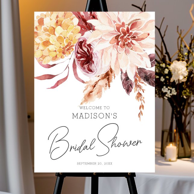 Elegant Boho Chic Bridal Shower Welcome Sign (Creator Uploaded)