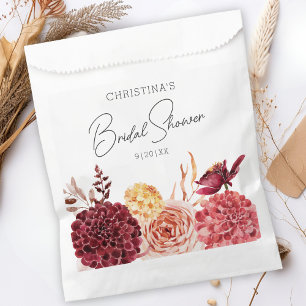 Elegant Boho Chic Floral Bridal Shower Favor Bag