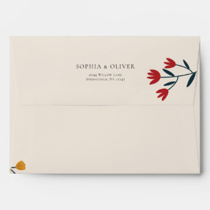 Elegant Boho Chic Floral Return Address Envelopes