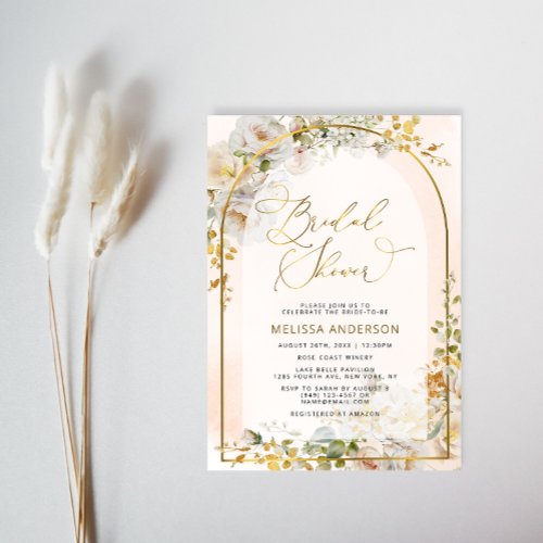 Elegant Boho Chic Garden Bridal Shower  Invitation