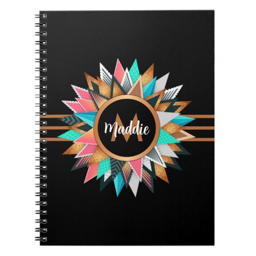 Elegant Boho Chic Personalized Notebook