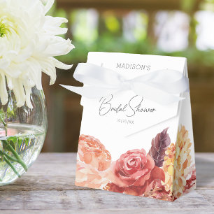 Elegant Boho Chic Watercolor Floral Bridal Shower Favor Boxes