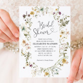 Elegant Boho Floral Bridal Shower Invitation | Zazzle Elegant Boho Floral Bridal Shower Invitation | Zazzle