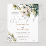 Elegant Boho Cute Wildflower Floral wedding card Flyer<br><div class="desc">This Elegant Boho Cute Wildflower Floral design is perfect for inviting your guests to the celebration of your wedding. It features a bohemian stylish and classic typography with heart-warming flowers at the edges. You can customize the featured elements by clicking on the blue button that appears on your screen for...</div>