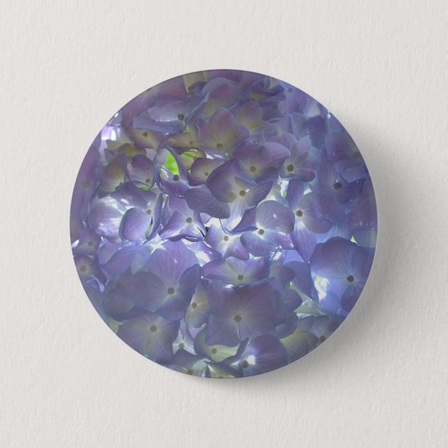 Elegant boho dusty light purple florals flowers  button (Front)