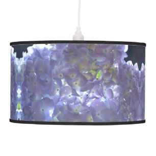 Elegant boho dusty light purple florals flowers hanging lamp