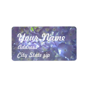 Elegant boho dusty light purple florals flowers label
