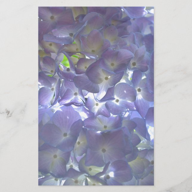 Elegant boho dusty light purple florals flowers  stationery (Front)