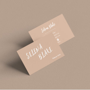 Elegant Boho Dusty Rose – Trendy Chic Aesthetic Business Card