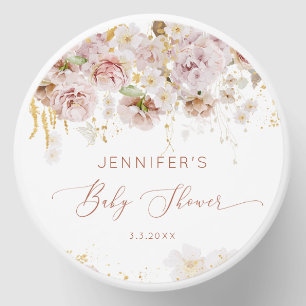 Elegant boho floral baby shower mini candle favors