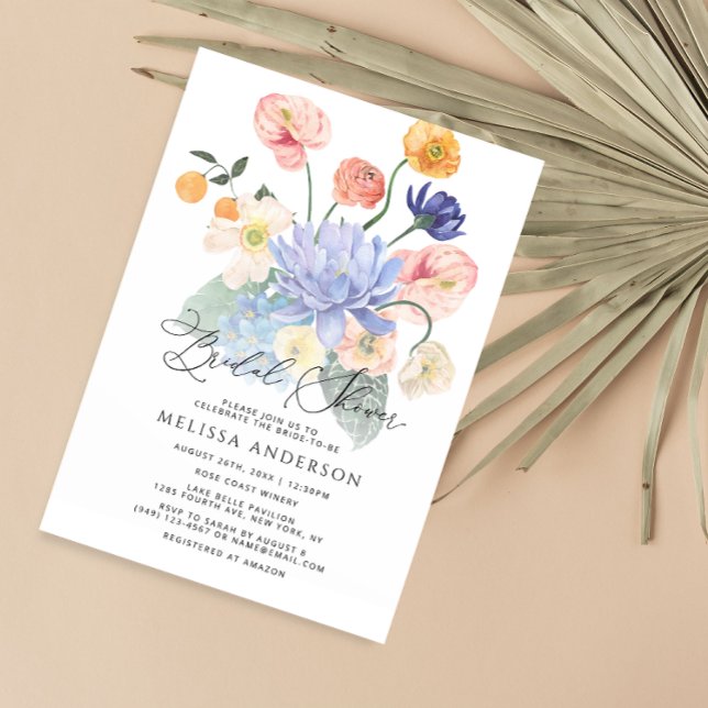 Elegant Boho Floral Bridal Shower Invitation (Creator Uploaded)