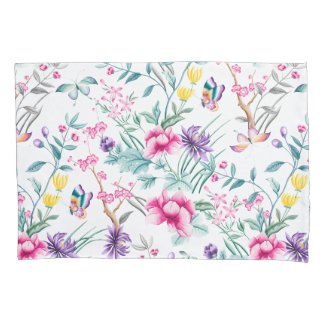 Elegant, Boho Floral & Butterflies Pattern