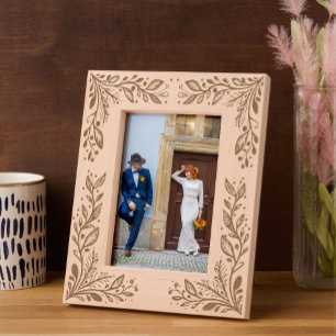 Elegant Boho Floral Engraved Frames