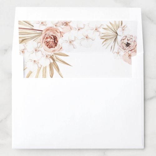 Elegant Boho Floral  Graduation Envelope Liner