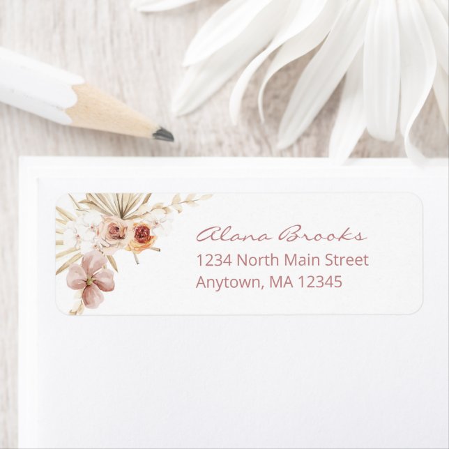 Elegant Boho Floral Graduation Label (Insitu)