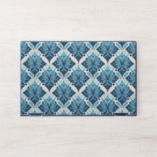 Elegant Boho Floral Pattern in Blue HP Laptop Skin