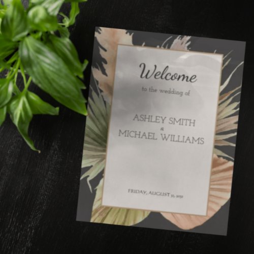 Elegant Boho Floral Wedding Invitation Foam Board