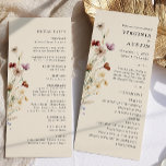 Elegant Boho Floral Wedding Program<br><div class="desc">This stylish & elegant wedding program features gorgeous hand-painted watercolor wildflowers arranged as a lovely bouquet perfect for spring,  summer,  or fall weddings. Find matching items in the Boho Wildflower Wedding Collection.</div>
