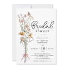 Elegant Boho Floral Wildflower Bridal Shower