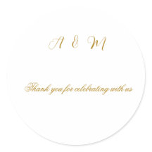 Elegant Boho Gold Faux Metallic Wedding Favor Clas