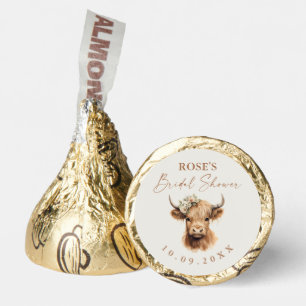 Elegant Boho Highland Cow Bridal Shower  Hershey®'s Kisses®