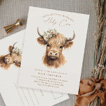 Elegant Boho Highland Cow Bridal Shower Postcard<br><div class="desc">Elegant Boho Highland Cow Bridal Shower Invitation. Click the edit/personalize button to customize this design.</div>