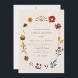 Elegant Boho Hygge Floral Photo Wedding Invitation<br><div class="desc">Elegant Boho Hygge Floral Photo Wedding Invitation</div>